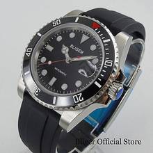 BLIGER Sub Black Automatic Men Watch PT5000 24 Jewels NH35 Movement Rotating Bezel Insert 3ATM Rubber Strap Red Second Hand 2024 - buy cheap