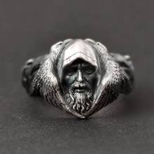 Retro Style Nordic Mythology Odin Raven Silver Rings For Mens Viking Wolf  Ring Scandinavian Amulet Jewelry 2024 - buy cheap