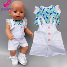 Vestido de encaje de Hada de las flores para muñeca recién nacida de 43cm, ropa de muñeca de 18 pulgadas, prendas de vestir 2024 - compra barato