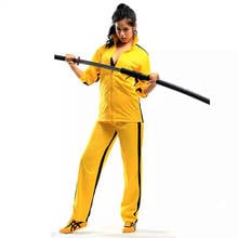 Bruce Lee-uniforme de Kung Fu amarillo y rojo, chándal largo de películas callejeras, Jeet Kune Do chino, uniforme Vintage, conjuntos de ropa Wingchun 2024 - compra barato