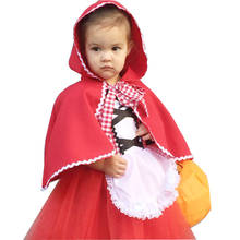 Red Riding Hood for Girls Halloween Costume Little Red Riding Hood Costume Baby Dress with Cape 2024 - buy cheap