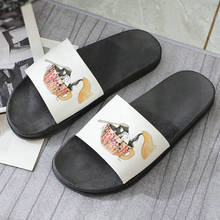 Coffee Cup Printed Home Indoor Slipper Indoor Slippers Bathroom Flip Flops Women Summer Slippers Female 2024 - buy cheap