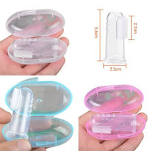Мягкая детская зубная щетка и коробка, 1 комплект, силиконовая детская зубная щетка, уход за зубами, гигиеническая щетка, зубная щетка для новорожденных 2024 - купить недорого
