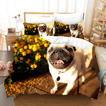 Starling Dog Bedding Set Pug Duvet Cover Sets Comforter Bed Linen Twin Queen King Single Size Dropshipping Lovely Pet Animal 2024 - buy cheap