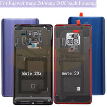 Задняя крышка для Huawei mate20 Mate 20 X стеклянная задняя крышка для батареи Чехол для Huawei Mate 20 Крышка корпуса батареи 2024 - купить недорого