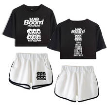 KPOP NCT SONHO Novo Álbum NÓS BOOM 2D imprimir Lazer Mulheres Duas Peças Set Shorts + T-shirt bonitos Venda Quente roupas 2024 - compre barato