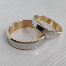 Обручальные кольца для женщин и пар, ювелирные изделия золотого цвета для мужчин и женщин, из нержавеющей стали, модный подарок для влюбленных, помолвка, простой дизайн 2024 - купить недорого