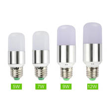 Lâmpada milho de led e27 e14, 110v 220v, 7w, 9w, 12w, lustre, prata, ouro, luminária de vela, para decoração de casa