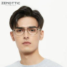 ZENOTTIC Designer Pilot Fake Glasses Frame Men Trend Alloy Myopia Optical Spectacles Double Bridge Clear Lens Eyeglasses 2024 - buy cheap