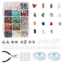 Irregular Assorted Natural Stone Healing Chip Beads Jewelry Making Kit with Shell Beads for Bracelet Earrings Jewelry Making 2024 - buy cheap