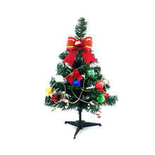 Árbol de Navidad Artificial de 60cm, Base de plástico para decoraciones navideñas, decoración para fiesta en casa, árbol en miniatura verde U3 2024 - compra barato