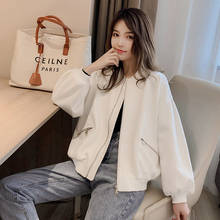 Women 2021 Spring Autumn Fashion Baseball Jackets Coat Female Casual Loose Coat Bomber Jackets Streetwear Baseball Uniform C604 2024 - buy cheap