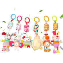 1Pcs Baby Hanging Bell Toys Stroller Cartoon Animal Dolls Toy PP Cotton Newborn Early Education Tools Infant Plush Rattles Toy 2024 - buy cheap