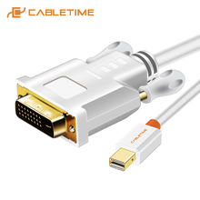 CABLETIME Thunderbolt Mini Displayport to DVI Cable Converter for MacBook ProTV Laptop Projector Adapter Cable C059 2024 - buy cheap