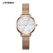 Sinobi alta qualidade moda feminina de luxo relógios diamante elegante pulseira relógios feminino relogio feminino montre femme presente 2024 - compre barato