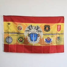 Bandera de España con el ángel kustio, protector Civil de policía de Línea Azul fina, 3x5 pies, 90x150cm, 100D, poliéster, con arandelas de latón 2024 - compra barato