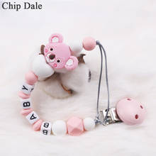 Chip Dale-chupete con nombre personalizado para bebé, Clips de silicona Koala, cadena para recién nacido, sucepte, regalo para bebé 2024 - compra barato