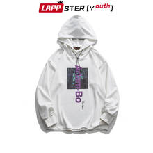 LAPPSTER-Youth Men Streetwear Harajuku Sweatshirts 2022 Pullover Men Graphic Hooded Hoodies Mens Autumn Black Cotton Hoodie 2024 - buy cheap