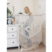 Macrame BOHO Tapestry with Tassel Cotton Rope Handmade Nordic Art Wall Hanging Tapestries for Living Room Bedroom Home Decor 2024 - buy cheap