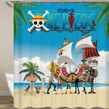 Chopper Luffy-cortinas de ducha de Anime para playa, impermeables, de poliéster, 3D, dibujos animados 2024 - compra barato