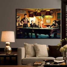 Póster clásico moderno para sala de estar, impresiones en lienzo, pintura de Harry Bogart, juego de billar, Quadro, imagen artística de pared 2024 - compra barato