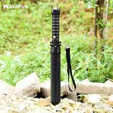 WasaFire Baseball Bat LED Flashlight Q5 Super Bright Zoomable Waterproof Outdoor Lamp Alloy Torch for Emergency Self Defense 2024 - buy cheap