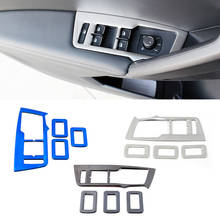 For Volkswagen VW Tiguan MK2 2017-2019 LHD Inner Door Armrest Window Lift Switch Button Panel Cover Stainless Steel Trim Sticker 2024 - buy cheap