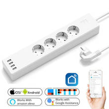 Socket Remote EU Smart Power Strip WiFi Socket Plug Wireless Control Timer Plug Support Alexa Google Home Assistant 2024 - buy cheap