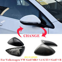 Capa de espelho retrovisor para carro, capa de espelho retrovisor para volkswagen vw golf mk7 7.5 gti 7 golf 7 r 2013 ~ 2020 2024 - compre barato
