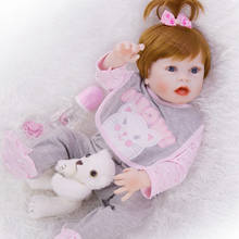 Original reborn baby cameron awake girl dolls 23"57cm full silicone reborn baby dolls alive Bebes reborn menina child gift toy 2024 - buy cheap