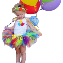 Girls Birthday Tutu Skirt Fluffy Rainbow Tutus Costume Party Dance Skirt Girl Kids Clothing Fancy Dance Wear 2024 - buy cheap