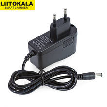 100 pces liitokala 12.6v 1a carregador de bateria de lítio novo 3s 12v bateria 100-240v carregador dc cabeça é 5.5*2.1mm 2024 - compre barato