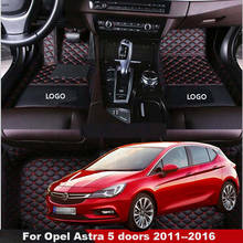 Автомобильные коврики для Opel Astra 5 дверей 2011 2012 2013 2014 2015 2016, водонепроницаемые передние и задние коврики, коврики, коврики для автомобиля 2024 - купить недорого