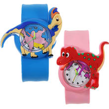 Reloj de dinosaurios de dibujos animados para niños y niñas, pulsera resistente al agua con tiburón, regalo de cumpleaños 2024 - compra barato