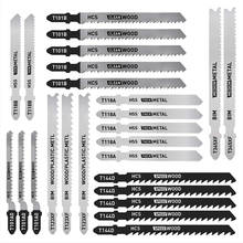 25 Pcs T Shank Jig Saw Blade Set, T-Shank Blades for Wood, Plastic and Metal Cutting 2024 - buy cheap