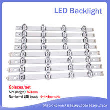 LED подсветка INNOTEK DRT 3.0, лента с 8 светодиодами для телевизора LG 42 дюйма, 6916L,1709B, 1710B, 1957E, 1956E, 6916L-1956A, 6916L-1957A, 42LB561v 2024 - купить недорого