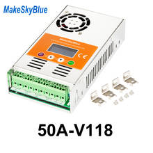 Makeskyblue-controlador de carga solar mppt, versão 50a, v118, automático, 12v, 24v, 36v, sistema 48v dc, tela lcd, max, 160v, 2200w, entrada pv 2024 - compre barato