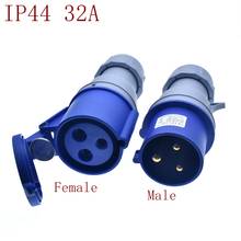 Industrial Plug Connector 32A-6H 220-250V waterproof dustproof IP44 2P+PE Industrial Socket 3P Female/Male socket 2024 - buy cheap