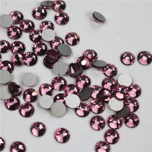 Diamantes de imitación púrpura claro para arte de uñas, 1,3mm-6,5mm, parte posterior plana, pegamento sin Hotfix en diamantes de imitación para Nail Art 2024 - compra barato