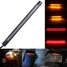 1PC Universal Car Motorcycle Flexible Brake Tail Stop Light Motorcycle Led Tail Light Turn Signal Brake License Plate Strip DRL 2024 - buy cheap