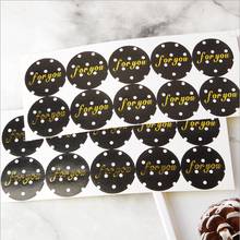1000pcs Gold Stamping Black Dot For You Round Sealing Sticker For Handmade Cookie Decorative Seal Sticker Diary Stickers 2024 - buy cheap
