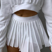 Белая короткая юбка в складку, женские мини юбки с эластичной резинкой на талии, сексуальная летняя мини-юбка с вышивкой, новинка, консервативный дизайн 2024 - купить недорого