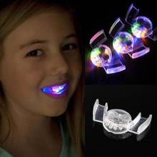 Хэллоуин блестящие брекеты Светящиеся Зуб светодиодный светильник Дети светильник-up игрушки мигающий мундштук рейв трюк 2024 - купить недорого
