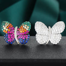 GODKI Jimbora 2020 New Sweet Cute Shiny Butterfly Earrings Full Cubic Zirconia Bridal Wedding for Women Girl Daily Party Jewelry 2024 - buy cheap
