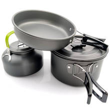 Camping Cookware Kit Outdoor Aluminum Cooking Set Water Kettle Frying Pot Travelling Hiking Picnic BBQ Tableware Equipment 2024 - buy cheap