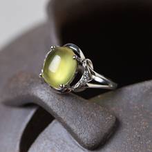 FNJ 925 Silver Ring for Women Jewelry 100% Original Pure S925 Sterling Silver Rings Natural Prehnite 2024 - buy cheap