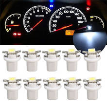 1Pc T5 B8.5D 5050 1SMD Led Lamp Car Gauge Speedo Dash Bulb Dashboard instrument Light Wedge Interior Lamp White Source 2024 - buy cheap