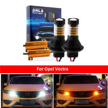 Luz de señal de giro para coche, LED DRL Canbus DRL, modo Dual, luces externas 1156 BA15S P21W para Opel Vectra b c 2002 ~ 2012 2024 - compra barato