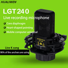Microfone kit profissional podcast condensador microfone para pc karaoke youtube studio gravação 2024 - compre barato