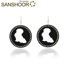 SANSHOOR African Bohemain Wooden Drop Earrings Afro Ethnic Style Wood Dangle Earrings Jewelry For Women Gifts 2024 - buy cheap